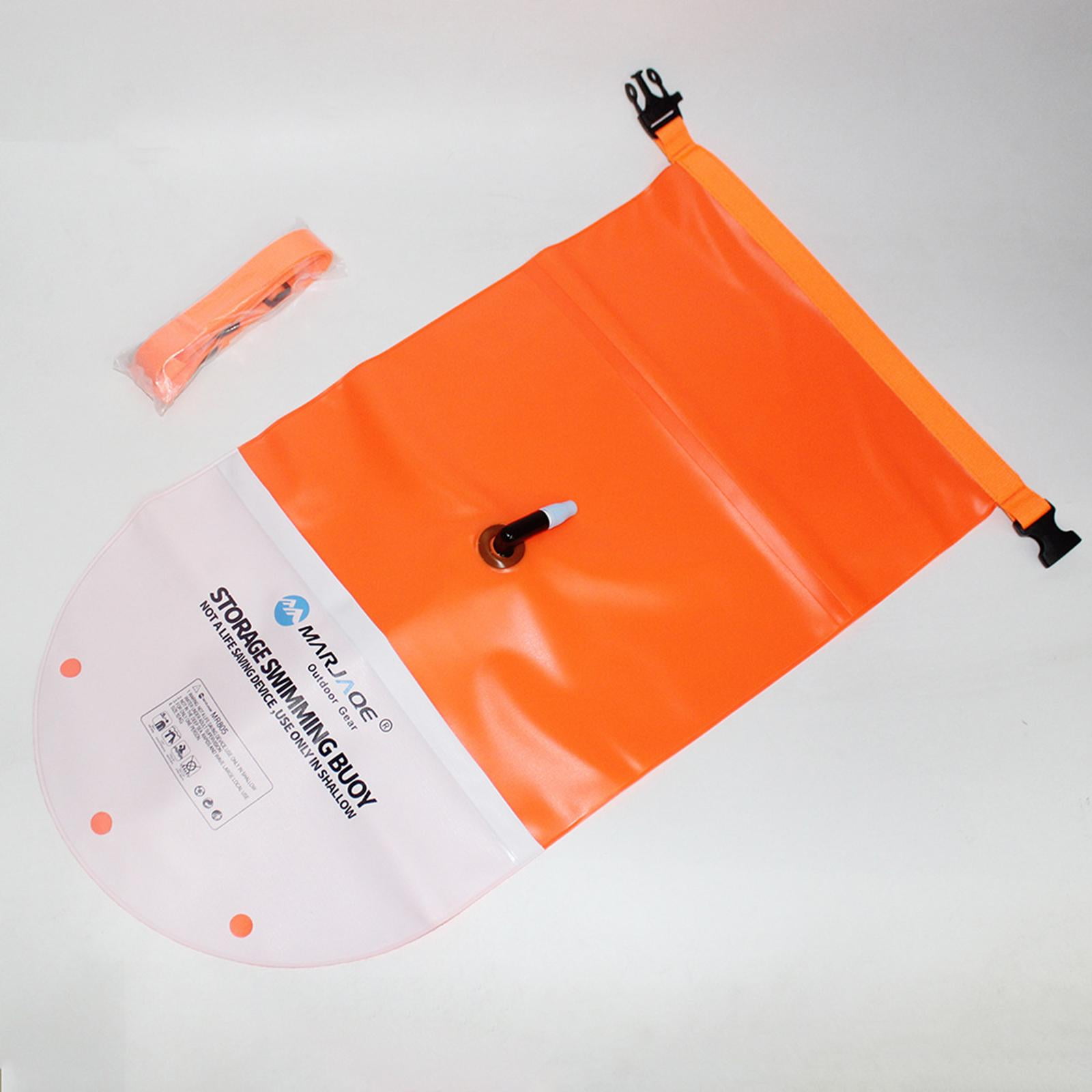 Axioma 20L Waterproof Swim Bouy with Storage Space Inflatable Dry Bag Bright Color Swim Orange
