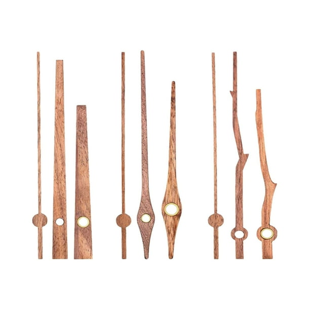 3 Pieces Walnut Wood Clock Hands Clock Repair Kit High Performance