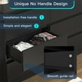 thumbnail image 3 of Spaco 9 Chest of Drawers, Multipurpose Minimalist Style 9 Drawer Dresser, Cabinet without Handle, Wooden Dressers for Bedroom, Living Room, Hallway, Black, 3 of 13