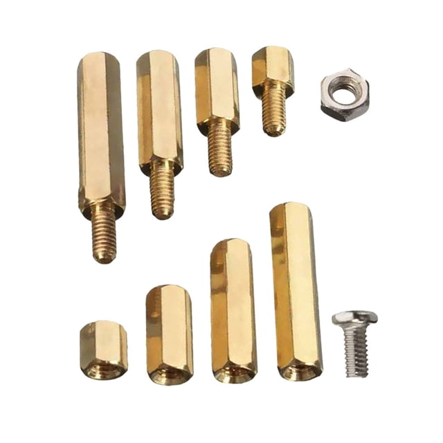 MasteelfCA 120 Pcs Écrou de Support Hexagonal en Laiton Massif pour Colonne Pilier pour Planche PCB