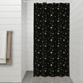 thumbnail image 2 of Black Gold Star Pattern Shower Curtain 36"x72" ,Bathroom Decorative Shower Curtains Set with 12 Hooks,Modern Waterproof Washable Shower Curtain, 2 of 6