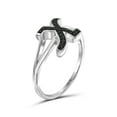 thumbnail image 3 of Black Diamond Sterling Silver Initial Spell It Out Ring, 3 of 4