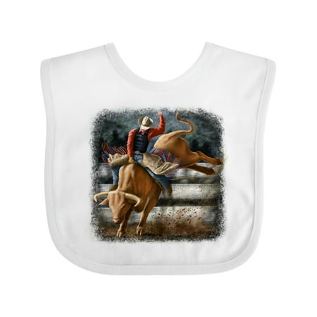 

Inktastic Bull Riding Gift Baby Boy or Baby Girl Bib