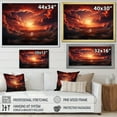 thumbnail image 5 of Designart "Sky Ablaze Stunning Sunset Views" Extra Large Landscapes Framed Wall Art - Traditional Red Sky Bedroom Framed Canvas Wall Art, 5 of 7
