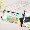 thumbnail image 4 of ALAZA 2 Pack Pencil Pouch Watercolor Frogs Pencil Case for 3 Ring Binder Clear Window Pencil Bag Organizers, 4 of 6