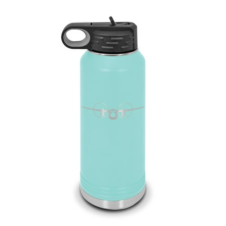

C-2 Greyhound Water Bottle 32 oz - Laser Engraved w/ Flip Top Removable Straw - Polar Camel - Stainless Steel - Vacuum Insulated - Double Walled - Drinkware Bottles - c2 cargo aircraft - Teal