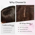 thumbnail image 5 of EMMOR Clip in Bangs, 100% Human Hair Bangs with 3 Non-slip Clips, 360 ° Cover Top HairPieces with 5 inch Wispy Fringes for enhancing Women's Facial Features(Ombre Ash Blonde), 5 of 10