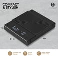 thumbnail image 2 of TIMEMORE Black Mirror Basic 2 Coffee Scale with Timer, 2kg/0.1g High Precision Kitchen Scale, Espresso Scale with Flow Rate Function, Digital Coffee, 2 of 7