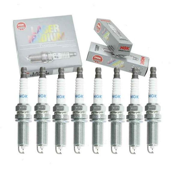 8 pc NGK Laser Iridium Spark Plugs compatible with Nissan Titan XD 5.6L V8 2016-2020