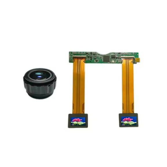 Micro AR VR Display 0.71" 0.7" 1080P FHD 920(RGB)×1080 oled micro display with 500nits brightness LVDS 60Hz with Binocular Micro-HDMI Adapter Board and Magnifiering Optics Prism for endoscope