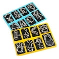 thumbnail image 2 of Kid Brain Nine Ring Set Toy Links Chinese Puzzle Teaser Adult Game Education, 2 of 6