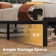 thumbnail image 3 of Lifezone Upholstered Bed Frame with Headboard, Full, Metal Support, No Box Spring Needed, Noise Free, Easy Assembly, Grey, 3 of 8