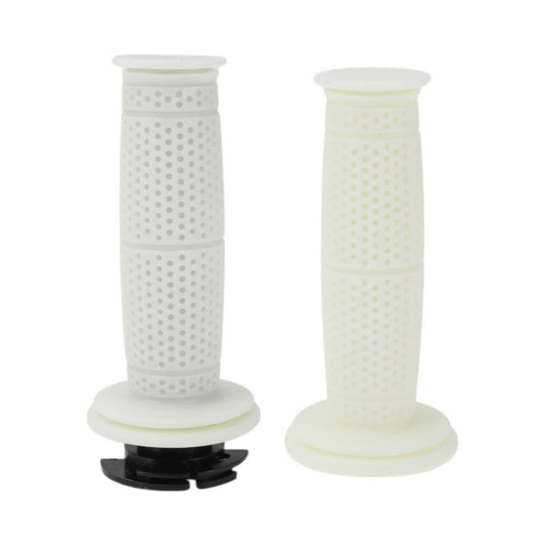 Kit de cubiertas para manillares de motocicleta Unique Bargains 7/8" 22mm 15/16" 24mm, antideslizante, de TPU, para motocicleta, scooter, bicicleta, ATV, color blanco, 1 set, patrón hexagonal