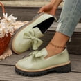 thumbnail image 6 of Bkhluea Women Patent Bow Chunky Platform Loafers Slip On Comfortable Footwear For Office Work Daily Casual Outdoor Activities, 6 of 7
