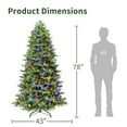 thumbnail image 2 of Puleo International 6.5' Pre-Lit Artificial Slim Noble Fir Tree with 600 Dual-Color LED Lights and a Fresh Christmas Tree Scent Dispenser, 2 of 8
