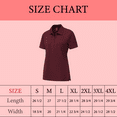 thumbnail image 2 of Zfeel Women Pure Dry Fit Poly Polo Shirt, Comfortable Short Sleeve Collared Maroon Tee, 6 Pack, S, 2 of 6