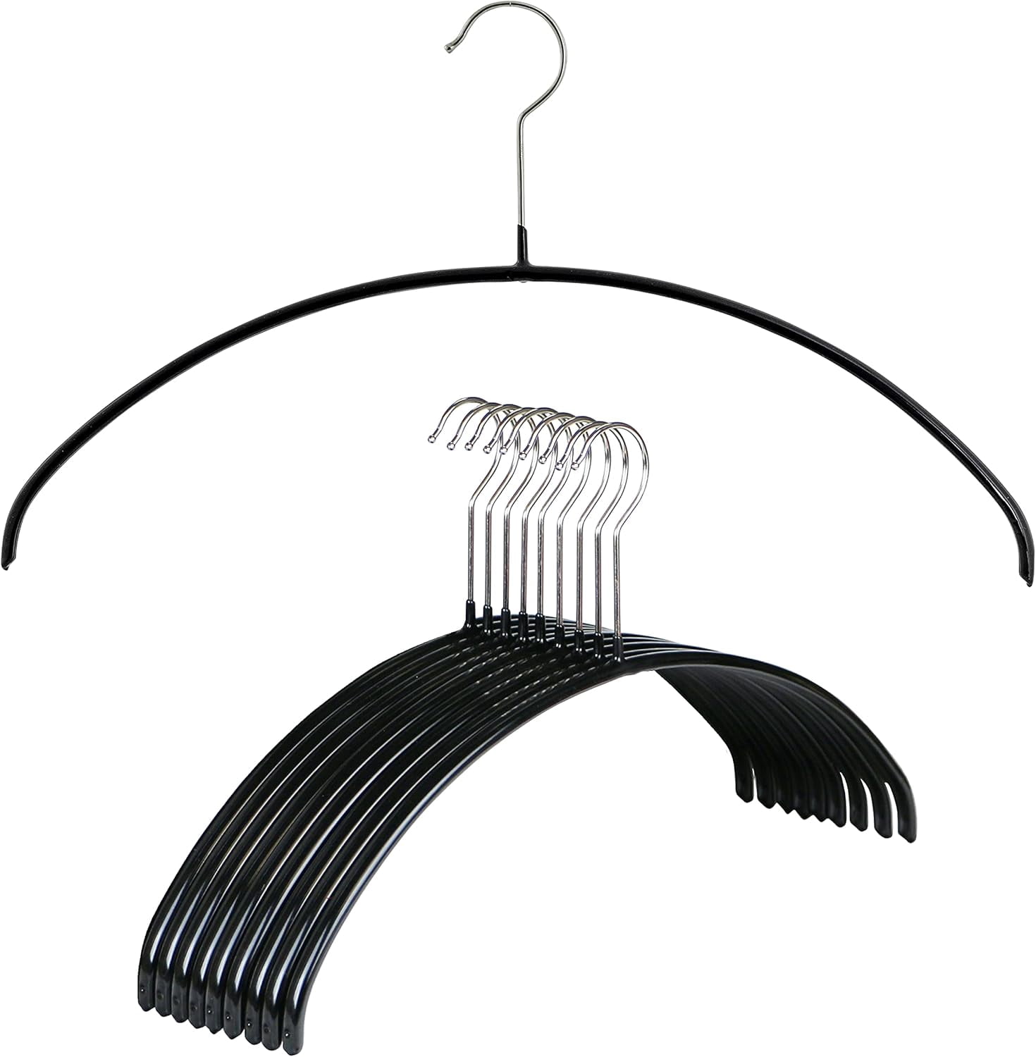Series Non-Slip Space Saving Steel Clothes Hanger for Shirts, Dresses, Sweaters, Style 40/P, Set of 10