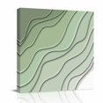 thumbnail image 2 of Canvas Wall Art Sage Green Canvas Art Print Ombre Stripes Geometric Color Gradient Pictures Wall Decor for Living Room Bedroom Artwork Decorations Stretched Framed Ready to Hang 8"x8", 2 of 9