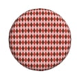 thumbnail image 2 of Bingfone Red And Brown Squares Spare Tire Cover Weatherproof Universal Wheel Protectors For Rv Camper Travel Trailer Suv Truck-14 Inch, 2 of 9