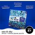 thumbnail image 7 of Crocodile Creek Above + Below 48-Piece Jigsaw Floor Puzzle - Fun Floor Puzzles for Kids Ages 4-8 - Heavy-Duty Shaped Box for Storage - Sea and Sky - 18 x 24 inches Finished, 7 of 7