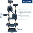 thumbnail image 4 of Torre para Gatos Bluelander 2 M Hamaca Rascador Múltiples Niveles Azul, 4 of 4