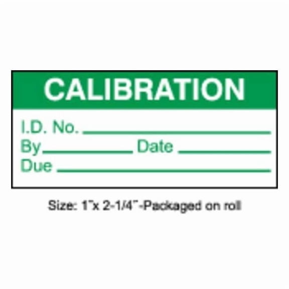 Stranco Calibration Label,ENG,Green/White,PK250 TC3-21002-R250