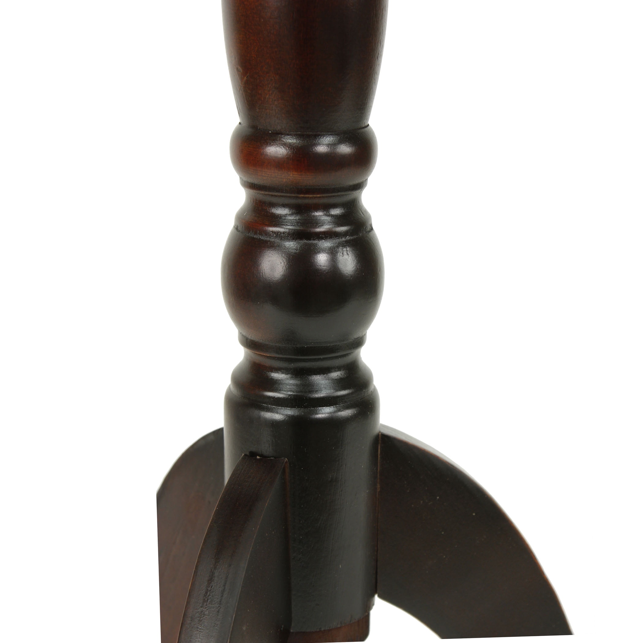 Decor Therapy Chic Pedestal Round Accent Table, 24"x 15"x15" - Aged Cherry
