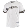 thumbnail image 2 of Men's Majestic White Milwaukee Brewers Team Official Jersey, 2 of 3