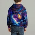 thumbnail image 2 of Eltusu Boys Winter Hoodies, Long Sleeve Pullover Printed Casual Thermal Sweatshirts Purple Size 7-8 T, 2 of 4