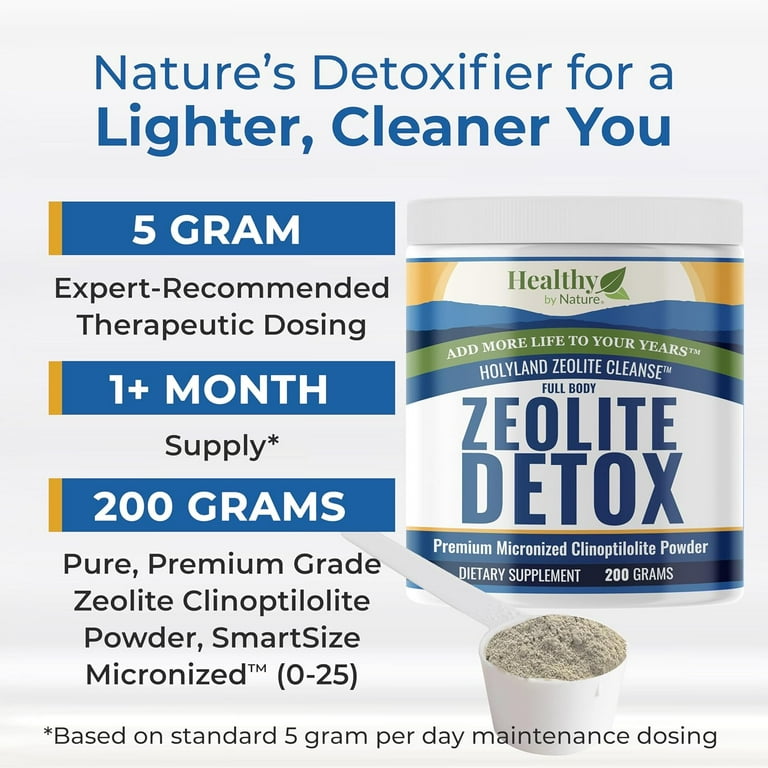 Healthy by Nature Zeolite Cleanse Body Detox Powder 7.05 oz for