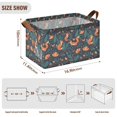 thumbnail image 7 of Yayeee Foldable Storage Basket for Shelves Waterproof Cloth Bins with Handles, Whimsical Foxes Pattern, 7 of 7