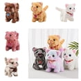 thumbnail image 2 of Walking Cat Toy Walking Meowing Interactive Plush Pet for Kids Realistic Stuffed Animal Great Gifts for Boys and Girls Yellow, 2 of 5