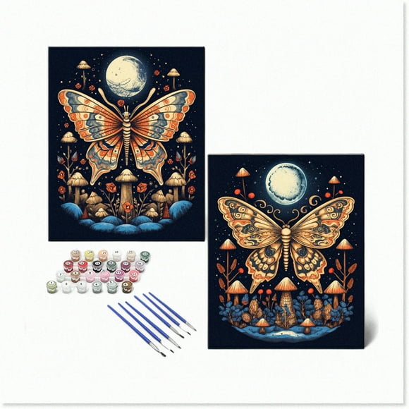 Mystic Mith Magic: Kit de Peinture Numérique Bricolage - 2 Pack de Peinture par Numéro pour Adultes. Créer un Superbe Décor Mural avec des Pigments Acryliques sur Toile. Cadeau de Maison Parfait!