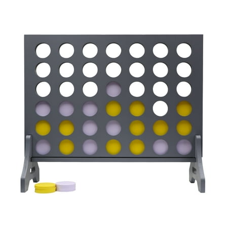 Tailgating Pros Premium Giant Four in a Row with Carrying Case - Jumbo Oversized Outdoor Yard Game - Connect Multiple Pucks in a Row to Win - Many Puck Colors Available!