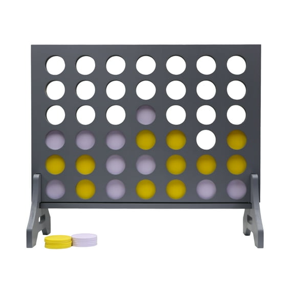 Tailgating Pros Premium Giant Four in a Row with Carrying Case - Jumbo Oversized Outdoor Yard Game - Connect Multiple Pucks in a Row to Win - Many Puck Colors Available!