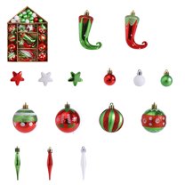 YHAJDS 46PCS Christmas Ball Ornaments 1.57/3.15in Shatterproof Xmas Bulbs Christmas Ornaments Set Xmas Tree Balls Hanging Balls for Wedding Holiday Halloween Party Decor Christmas Wreath Ornaments