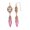 Purple, variant on 1928 Jewelry Icicle Drop Oval Filigree Crystal Accent Drop Earrings