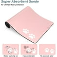 thumbnail image 3 of Dog Food Mat, 16"x24" Dog Mat for Food and Water, Absorbent Cat Bowl Mat Protect Floors, Cute Cat Food Mat for Feeding & Watering Supplies, Pet Feeding Mat, Pink Footprint Pet Placemat, 3 of 6