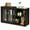 Espresso, variant on Giantex Stackable Buffet Cabinet, Kitchen Storage Cabinet with Sliding Tempered Glass Doors, Small Sideboard for Kitchen, Dining Room or Living Room, Antique White