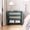 Green, variant on Xukmct Wood Bedside Table with 1 Open Shelf, 2 Drawers Nightstand for Bedroom, Living Room, Navy Blue