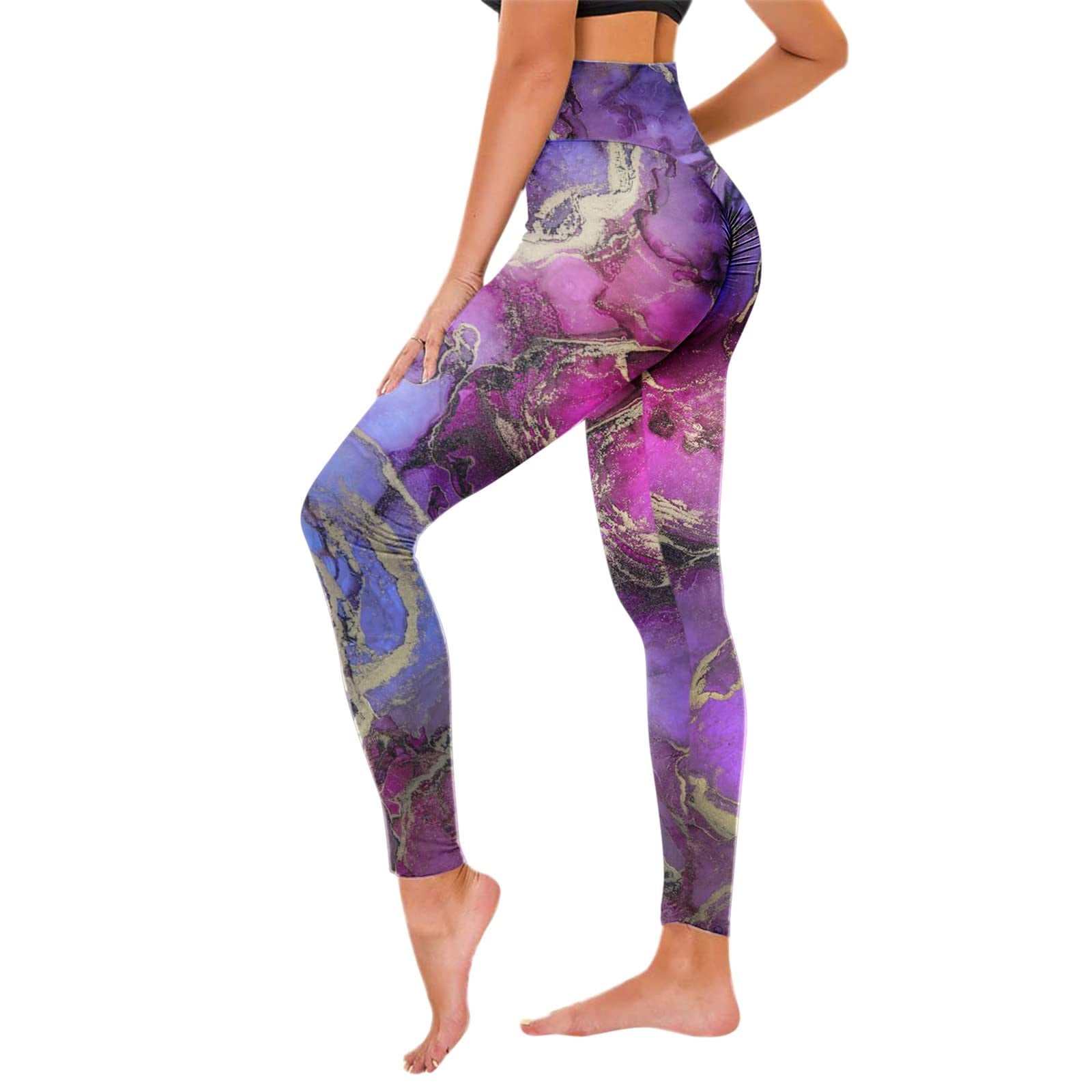 VEKDONE 2023 Clearance Tie Dye Seamless Leggings for Women High Waist Yoga  Pants, Scrunch Butt Lifting Elastic Tights 