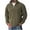 Army Green, variant on Men's 1/4 Zip Fleece Pullover Long Sleeve Stand Collar Fuzzy Sweater Sweatshirts with Pockets Solid Outerwear (XL, Navy)