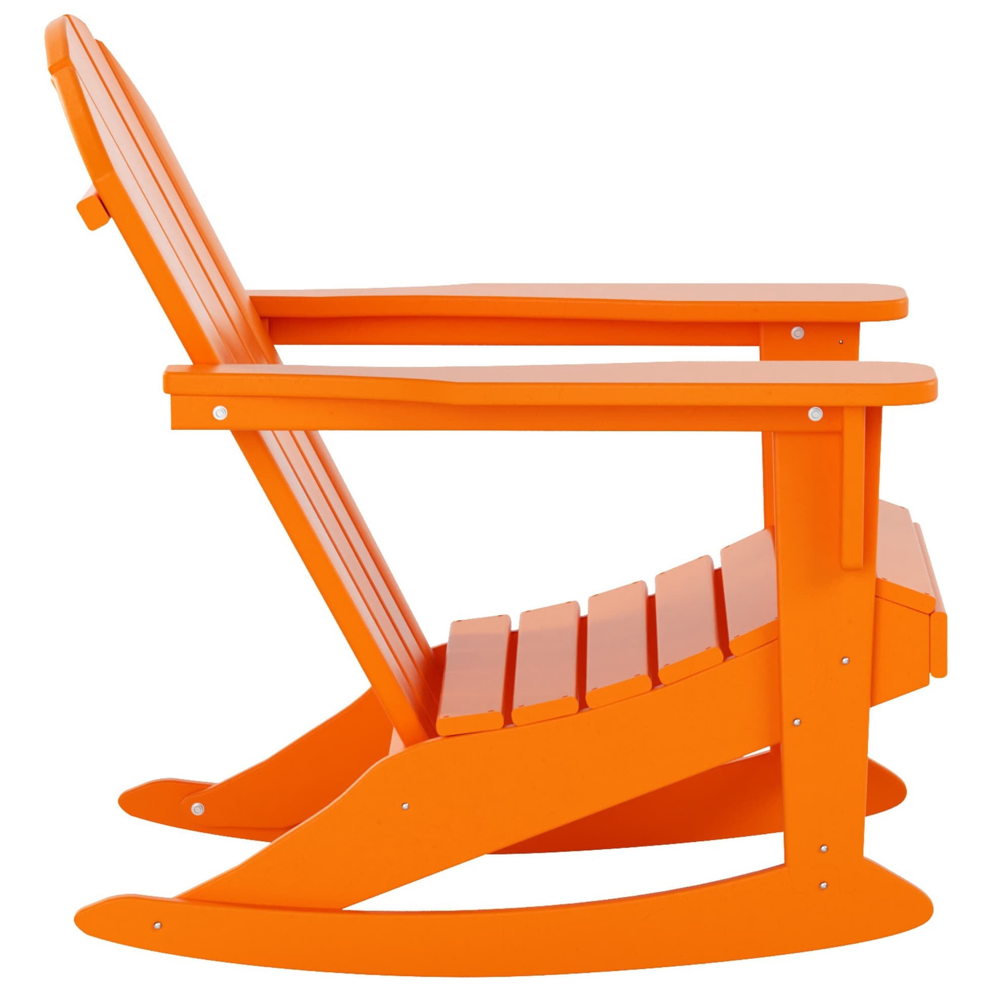 Polytrends  Laguna Hdpe All Weather Outdoor Patio Rocking Chair Orange