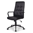thumbnail image 1 of Simpli Home Foley Chaise de Bureau Pivotante Réglable en Faux Cuir Noir, 1 of 10