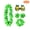 Green, variant on Hawaiian Leis Luau Party Set – Flower Necklace, Headband, Bracelets & Sunglasses – Ideal for Beach Wedding, Birthday, Holiday, Hawaii Theme Party, Graduation Decoration-Green