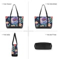 thumbnail image 6 of FORMRS Canvas Laptop Tote Bag for Women with 15.6" Computer Compartments Shoulder Handbag, Puprle Ethereal Floral Harmony, 6 of 7
