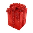 thumbnail image 3 of Caja de regalo de resina decorativa, adorno en miniatura para el hogar, para decoración de habitaciones y salas de estar. Rojo, 3 of 9