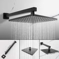 thumbnail image 2 of Boyel Living 10 inch Rain Shower System Single Function Wall Mount Square Shower Head,Matte Black, 2 of 6
