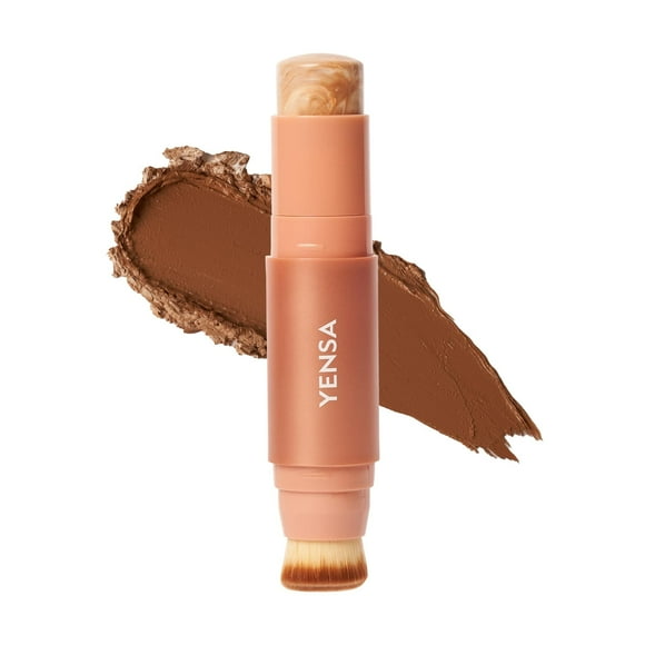 YENSA Super Serum Silk Foundation Stick - Base de completa, corrector de contorno, bronceador todo en uno, 3.4 fl oz/3,5 oz (mediano 2)