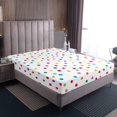 thumbnail image 4 of Colorful Dots Twin Bed Sheets Set,Polka Dot Printed Sheet Sets for Kids Boys Rainbow Geometry Sheets,Soft And Microfiber Modern Pattern Bed Set Hand-Painted Flat Sheet, 4 of 7